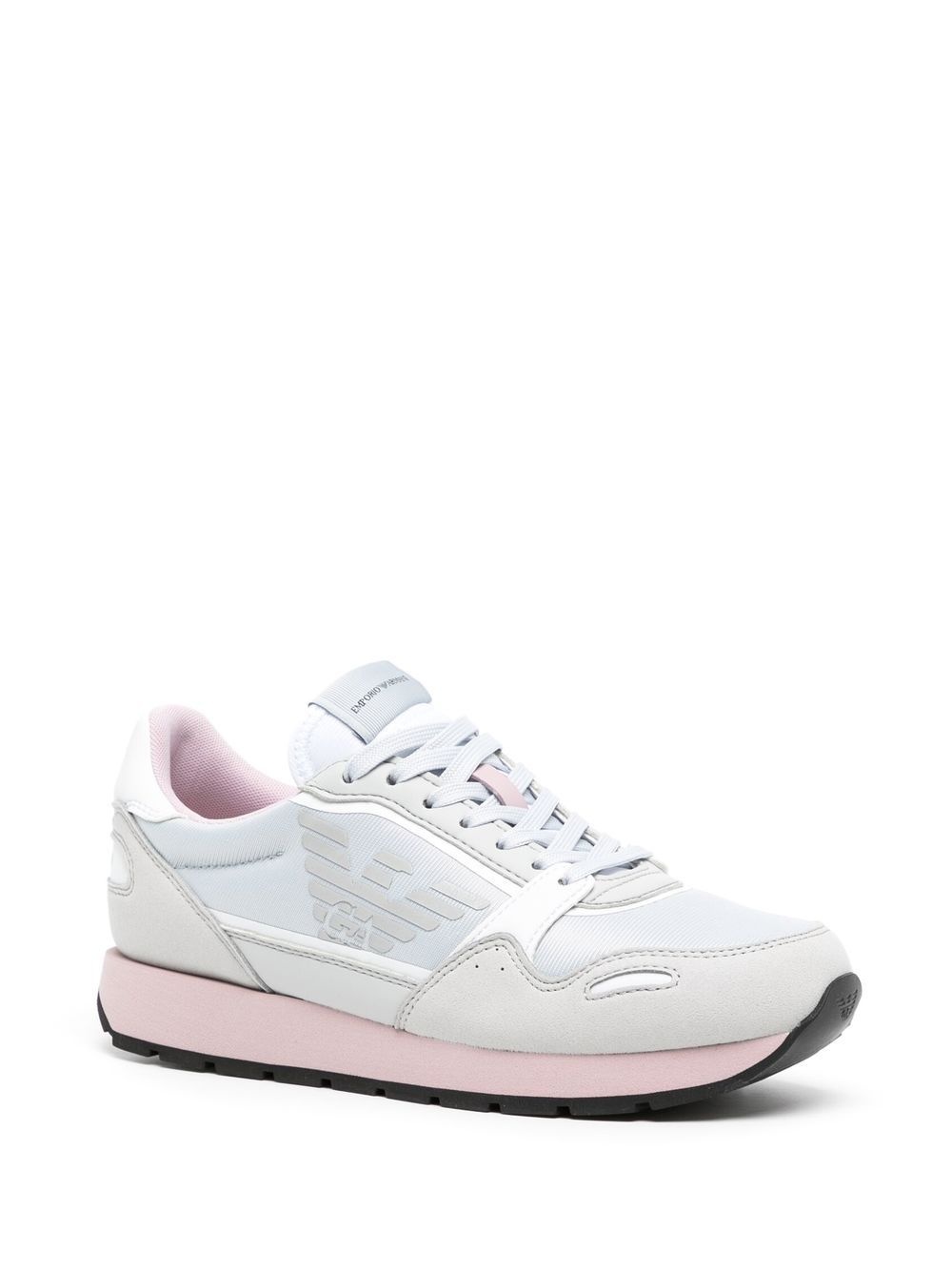panelled logo-print sneakers - 2