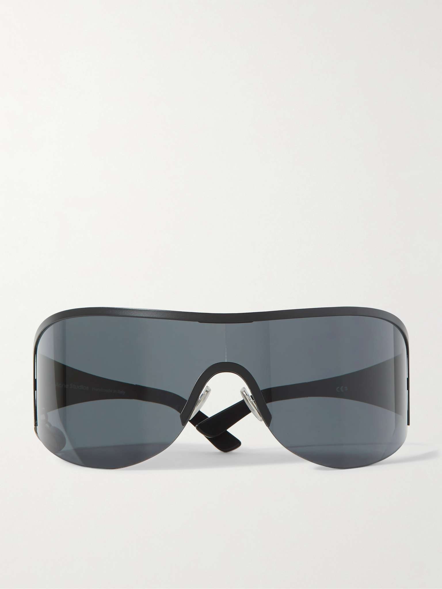 Auggi D-Frame Stainless Steel Wrap-Around Sunglasses - 1