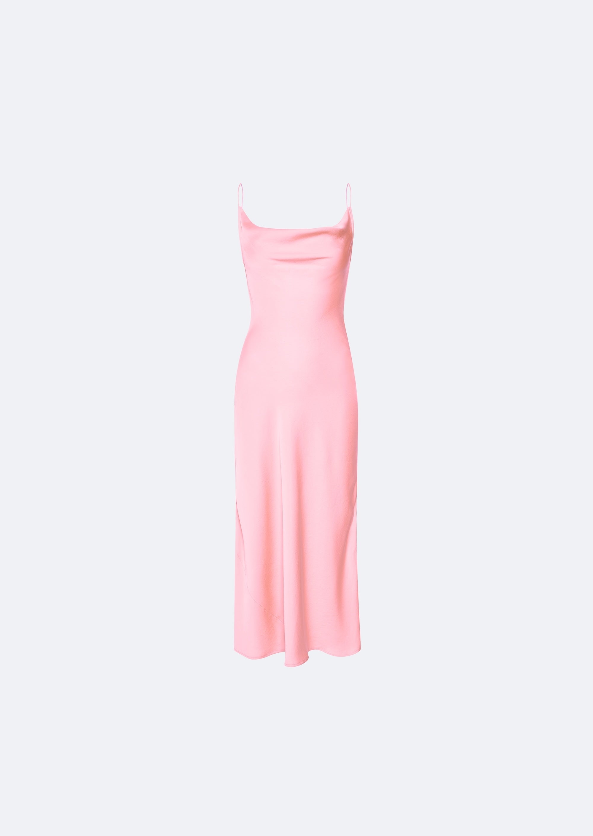 Satin Cowl Midi Dress - 1