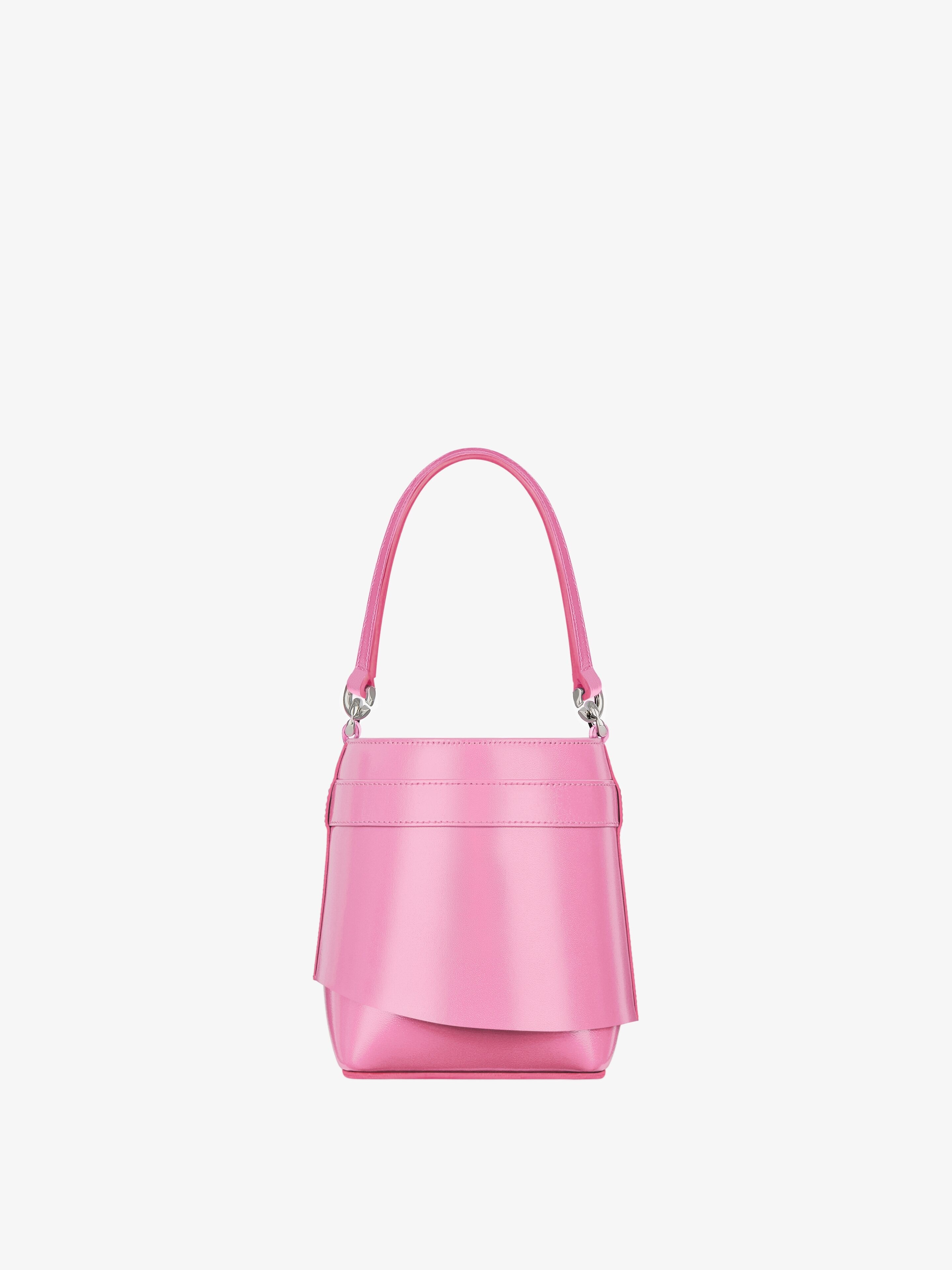 MICRO SHARK LOCK BUCKET BAG IN BOX LEATHER - 5