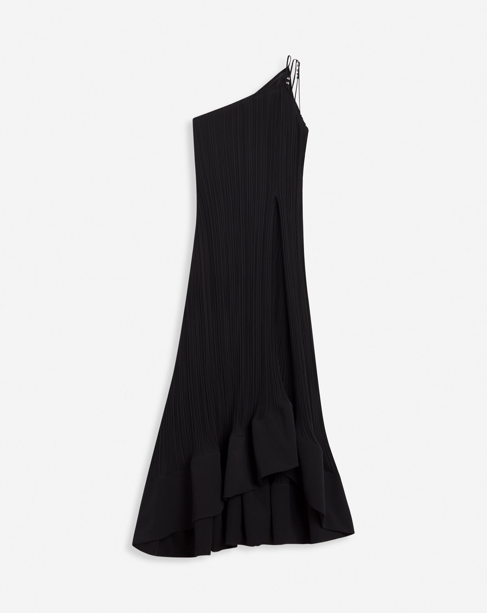 LONG ASYMMETRICAL PLEATED DRESS - 1