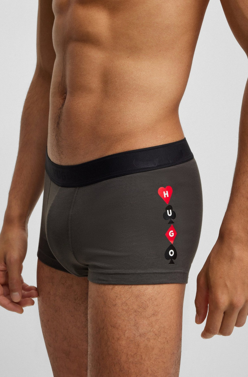 STRETCH-COTTON TRUNKS WITH PLAYING-CARD LOGO 4