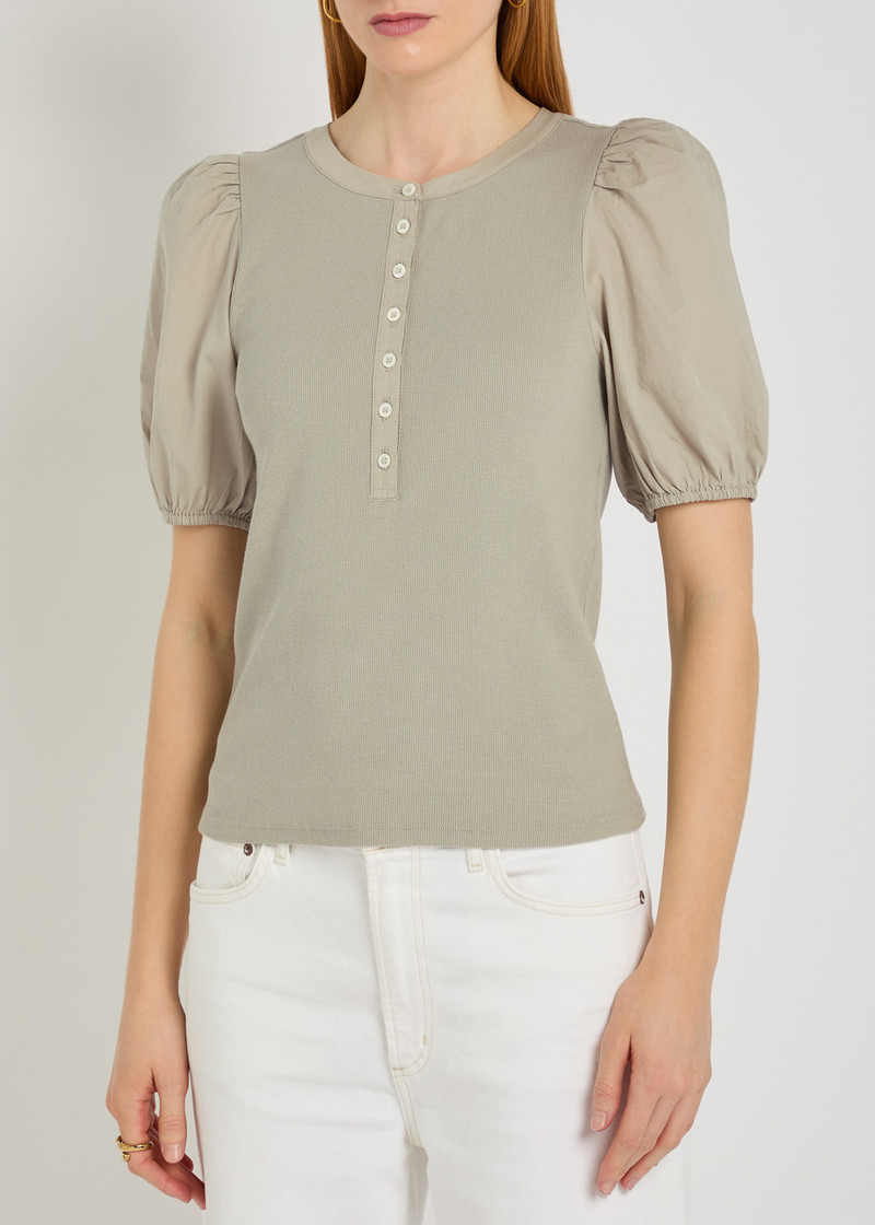PAIGE Paige Brandy Stretch-cotton top outlook