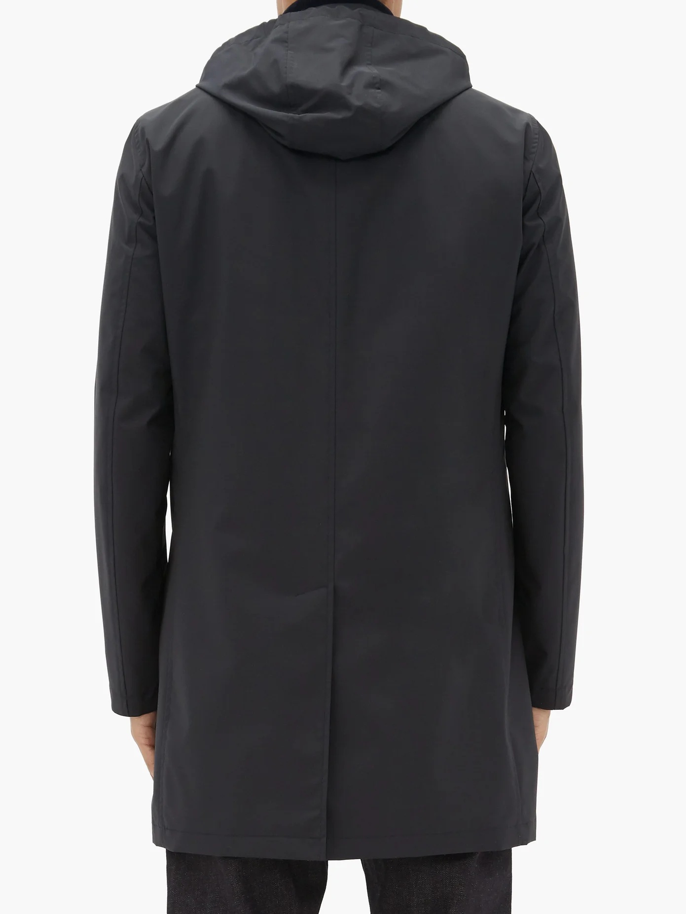 Hooded wool-blend raincoat - 5