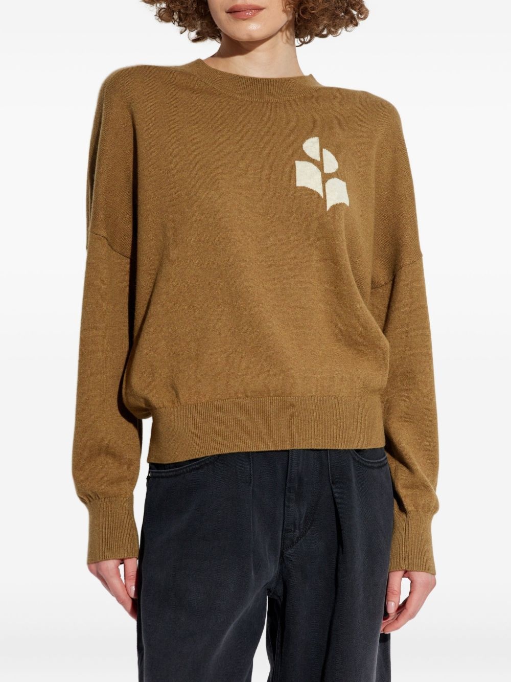 Marisans logo-detail round-neck sweater - 3