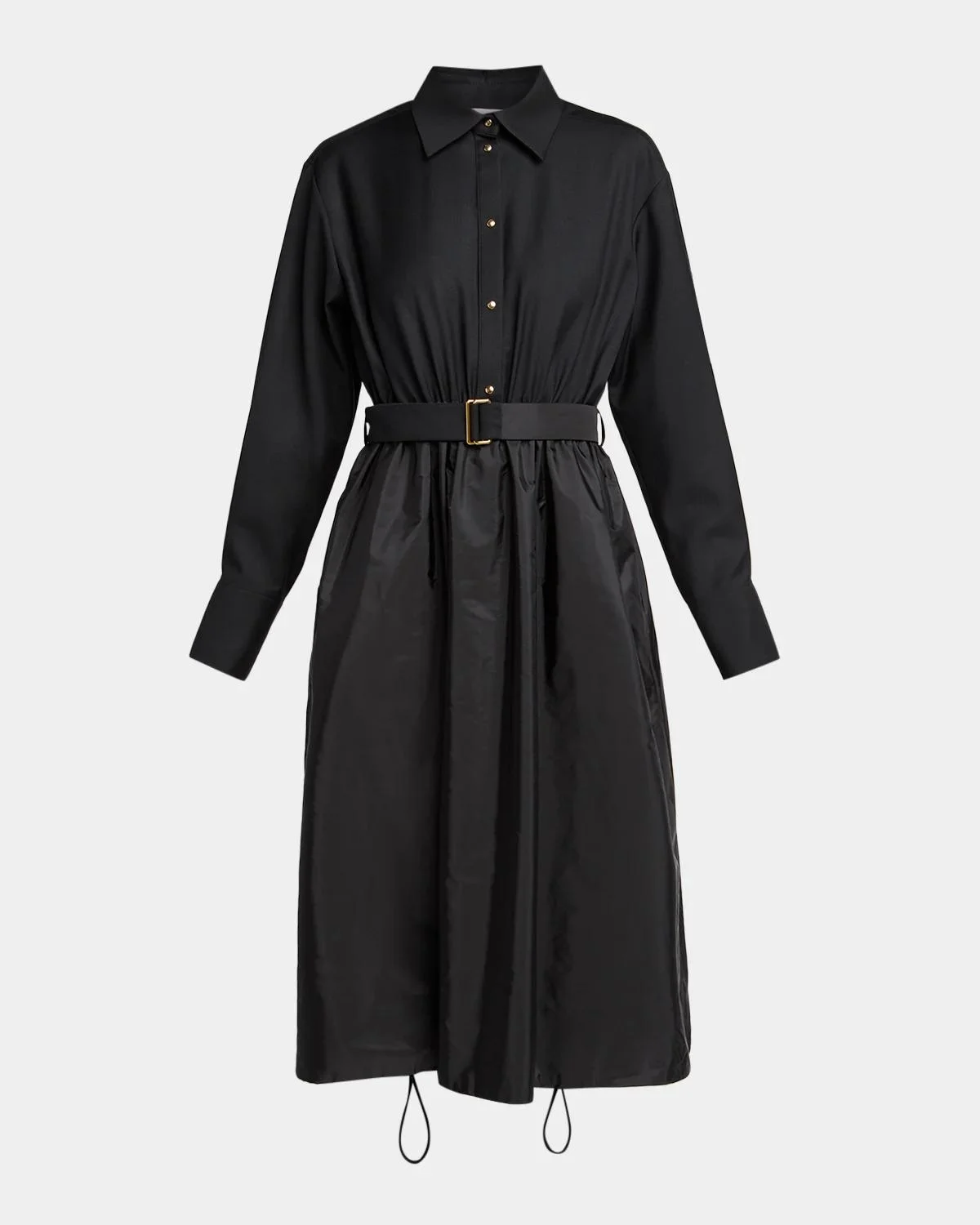 Belted A-Line Shirtdress - 1