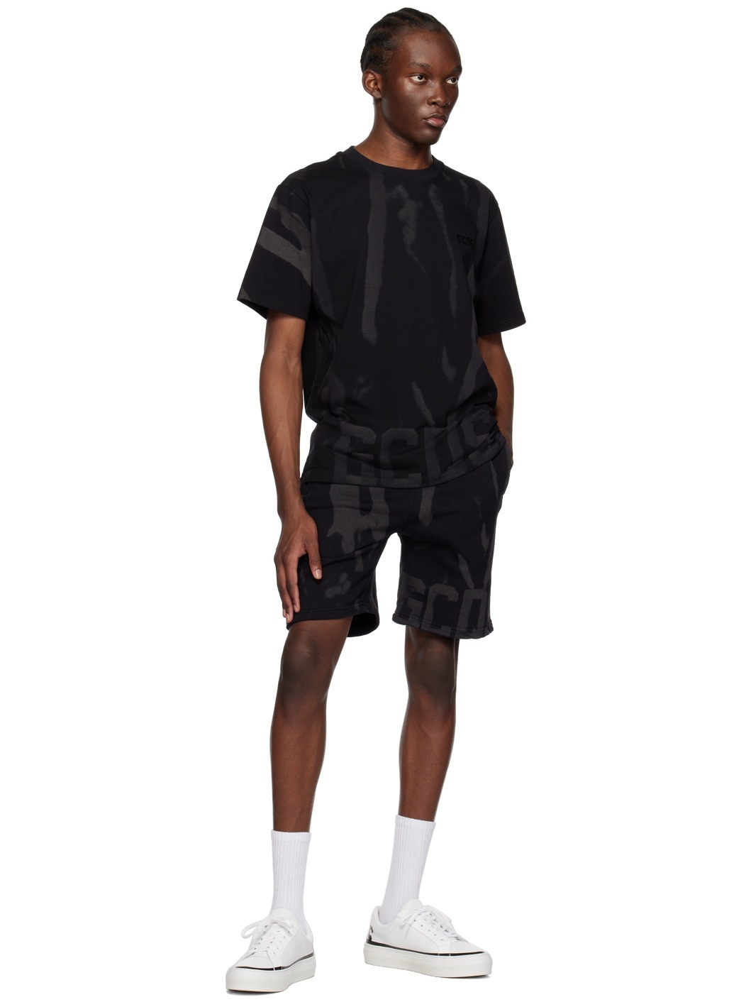 Black Printed Shorts - 4