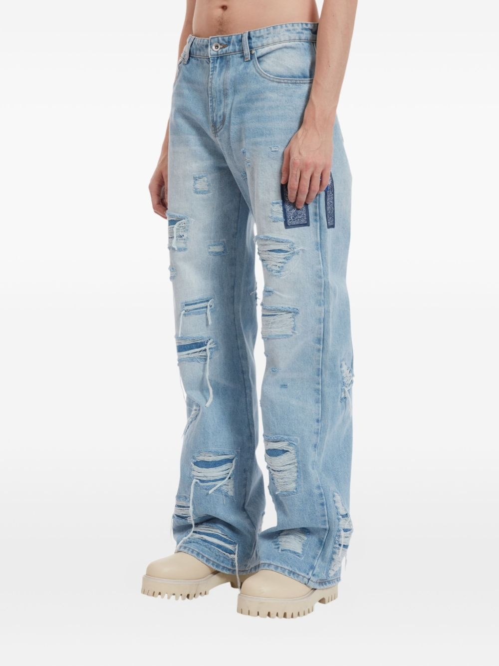 side-patch jeans - 3