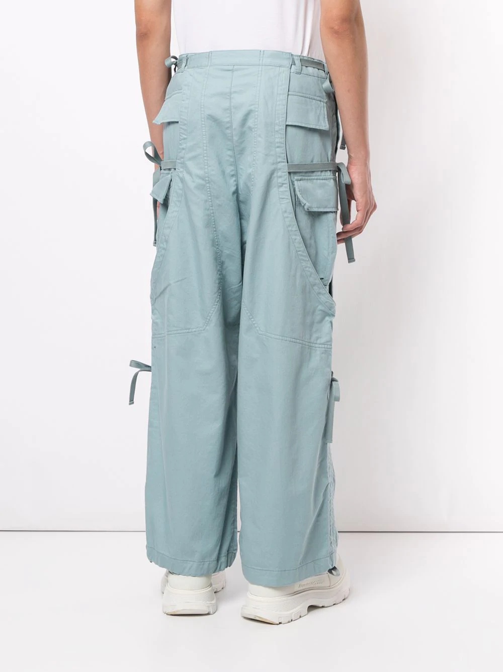 straight-leg cargo trousers - 4