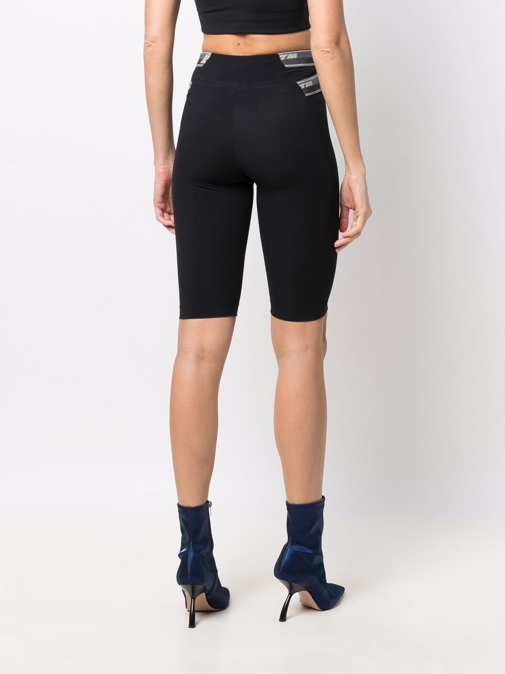 Athleisure logo-tape cycling shorts - 4