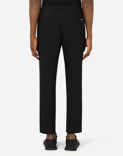 Dolce & Gabbana Wool and cotton jogging pants with branded plate outlook