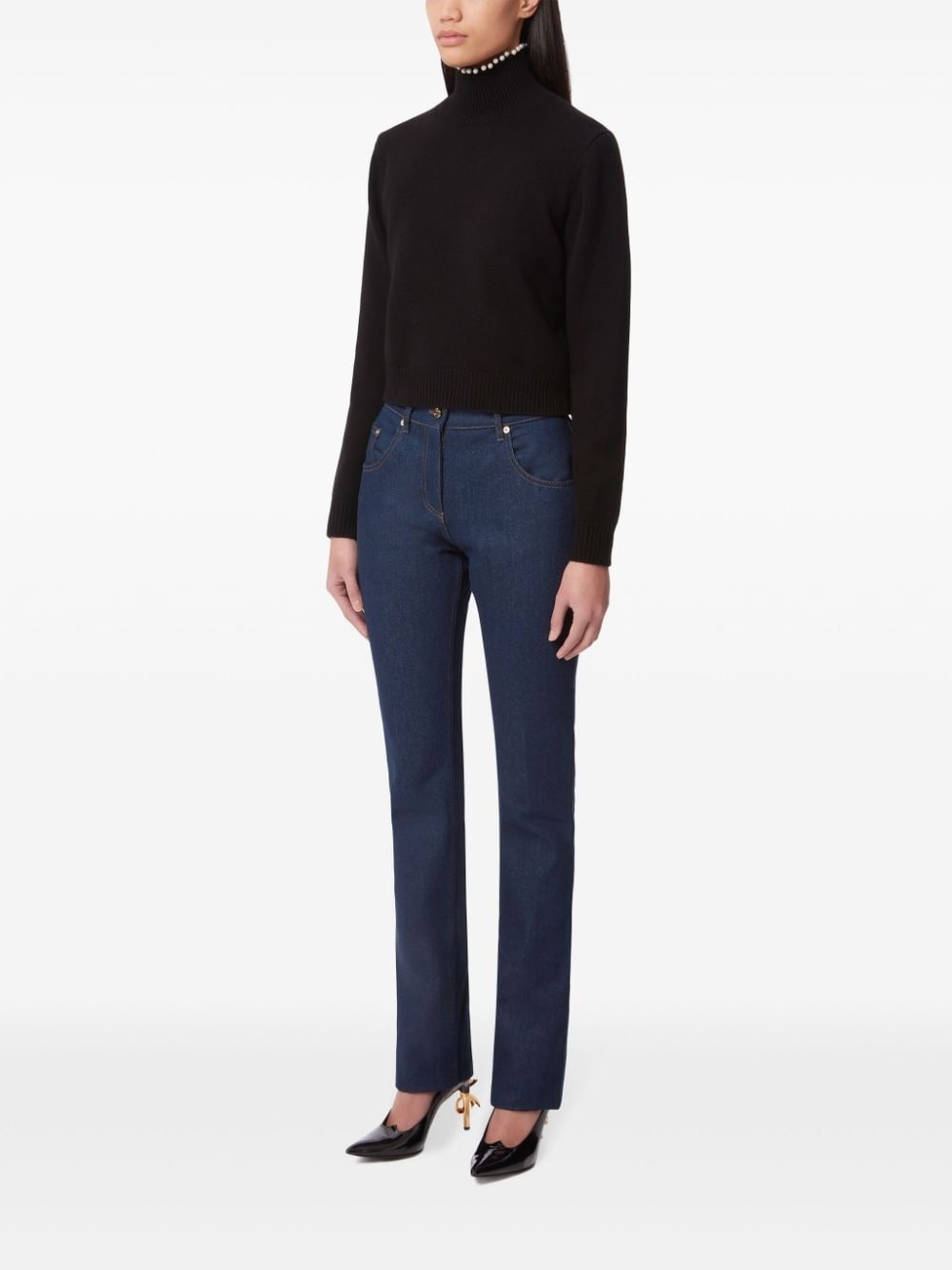bead-embellished wool-blend jumper - 3