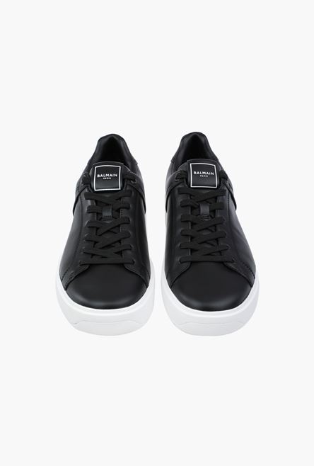 Black and white leather B-Court sneakers - 4