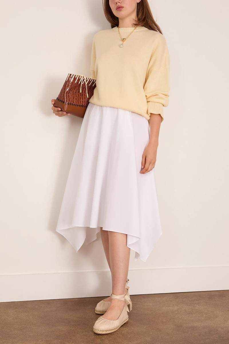 BITE Studios Matinee Cotton Skirt in White outlook