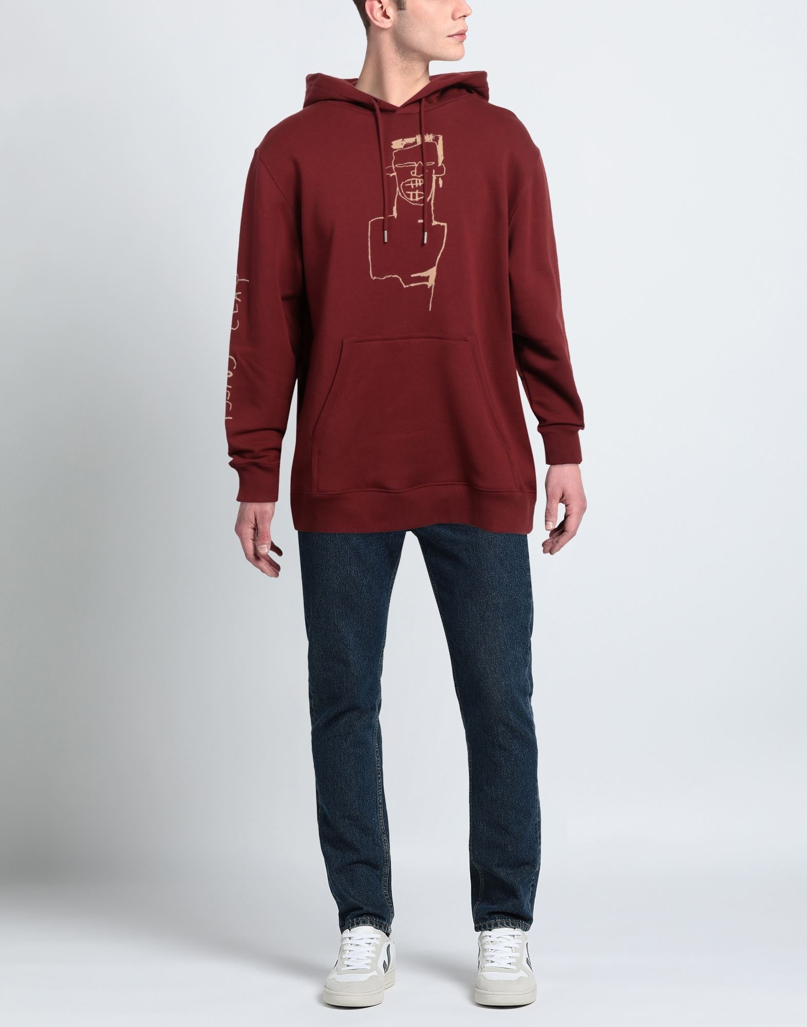 Brick red Men's Hooded Sweatshirt - 2