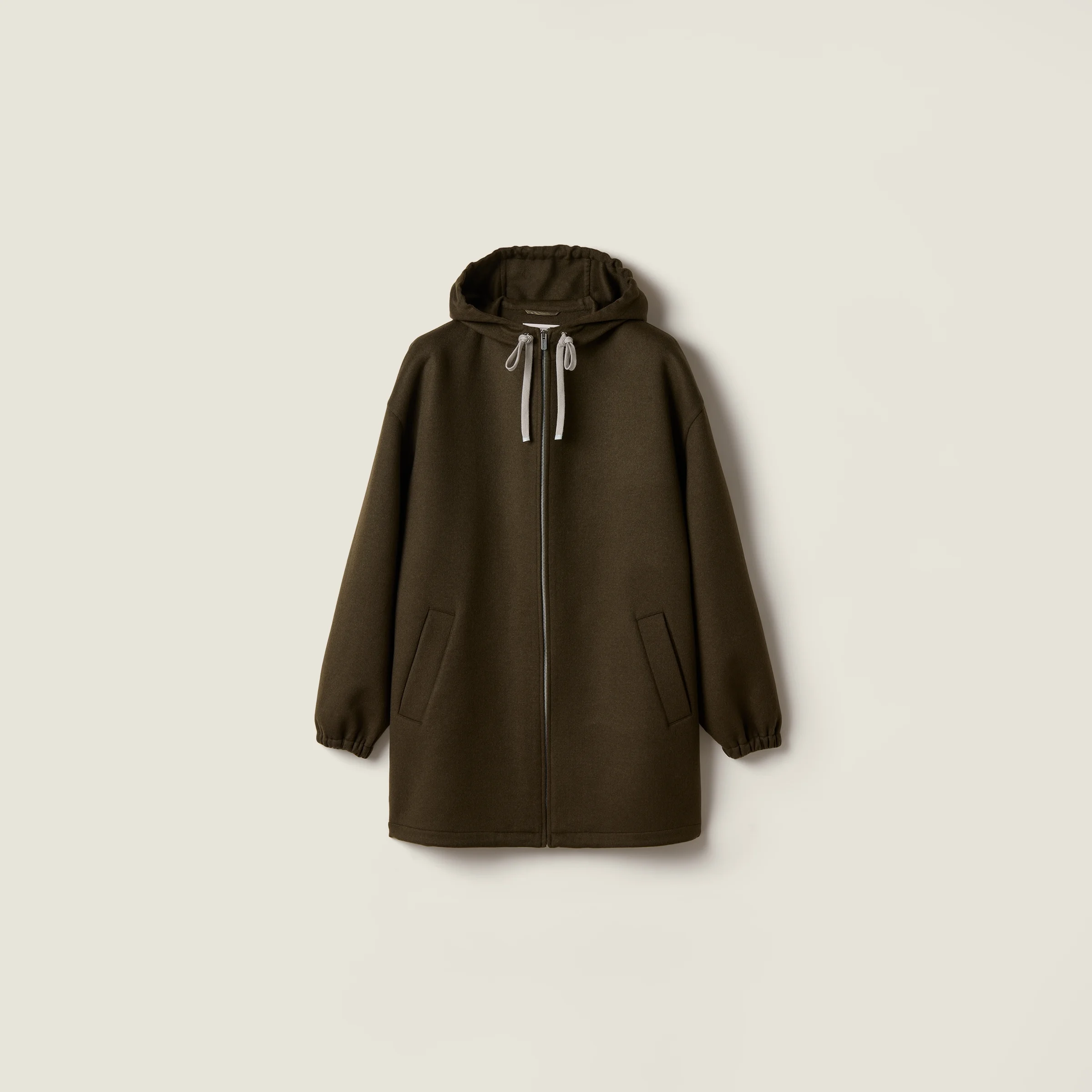 Double-weave cashmere and wool caban jacket - 1