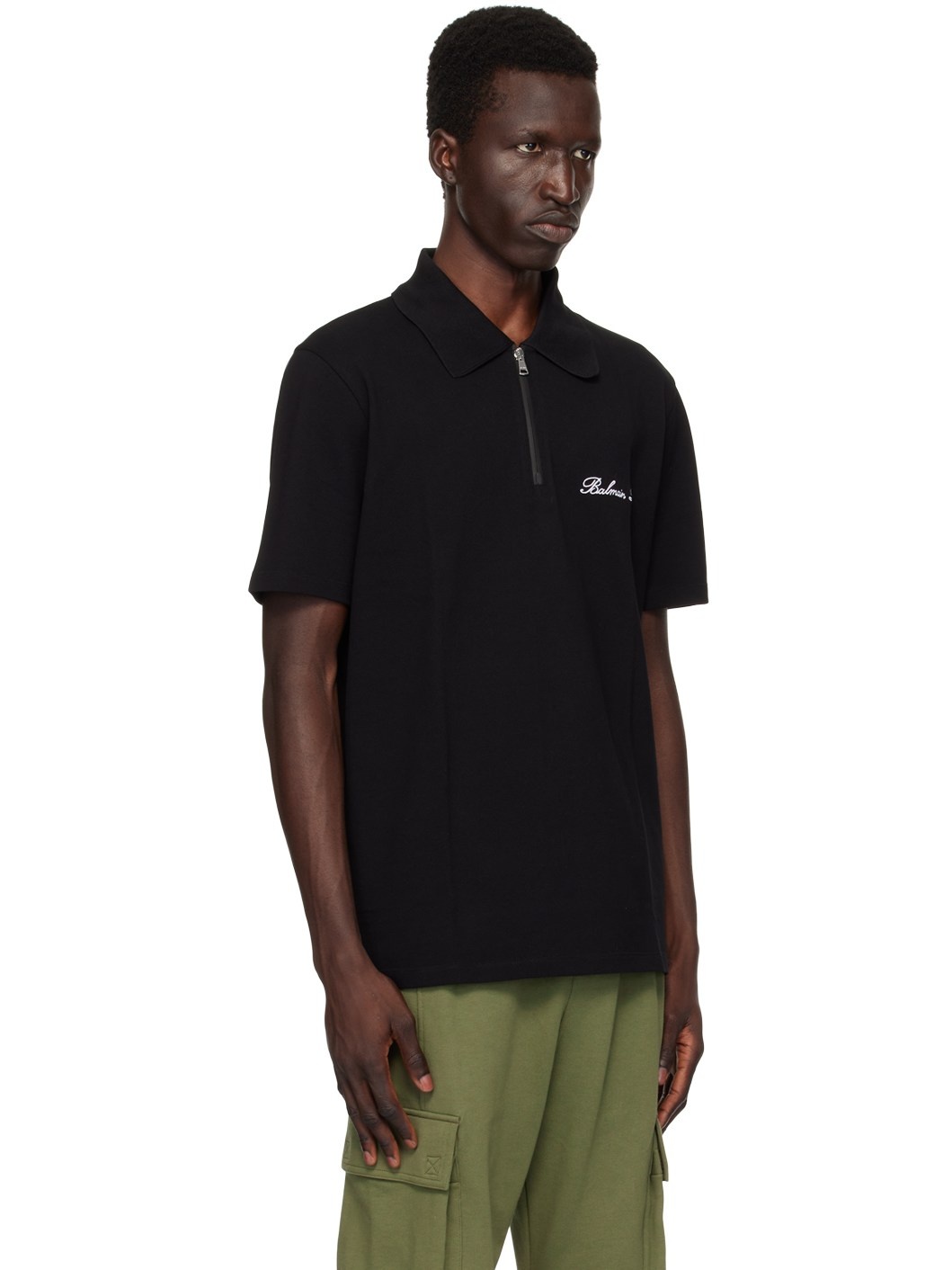 Black 'Balmain Paris' Polo - 2