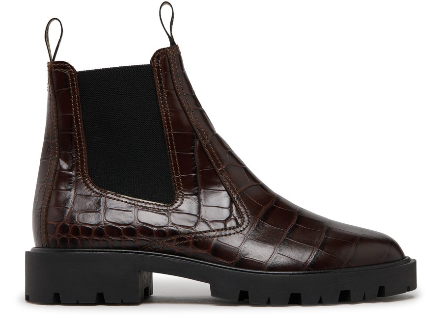 Margaret Chelsea boot in crocodile stamped calfskin - 1