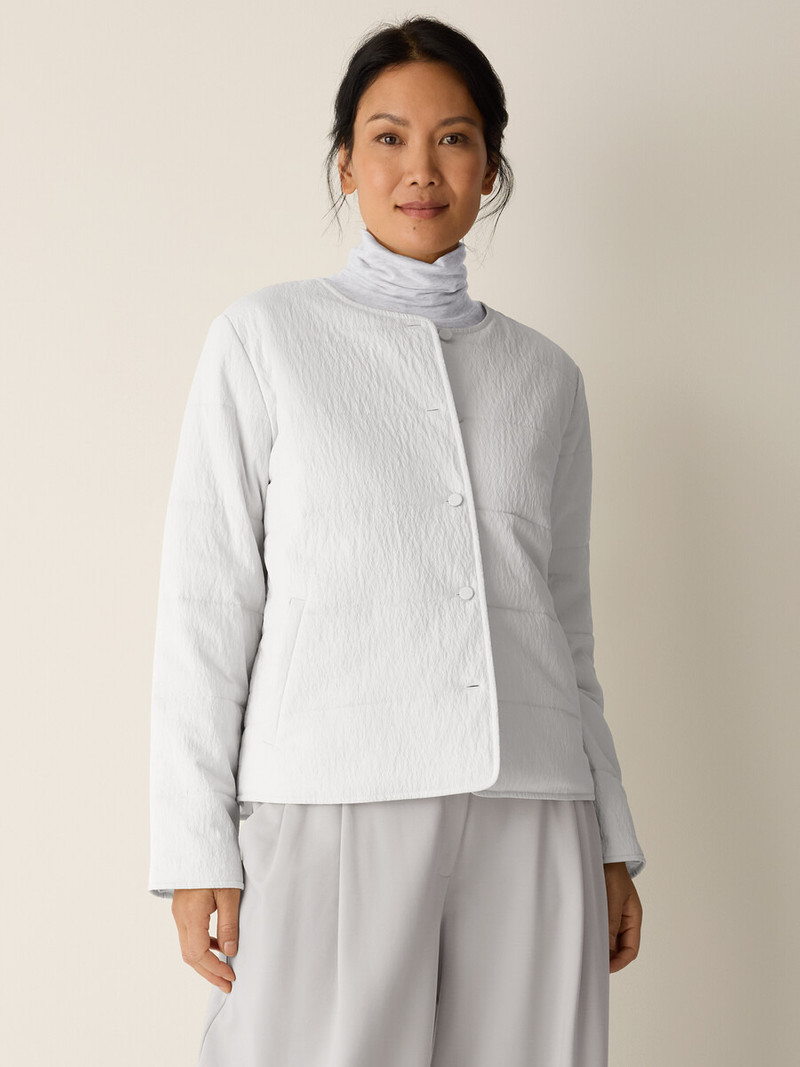 EILEEN FISHER Silk Nylon Quilted Jacket outlook