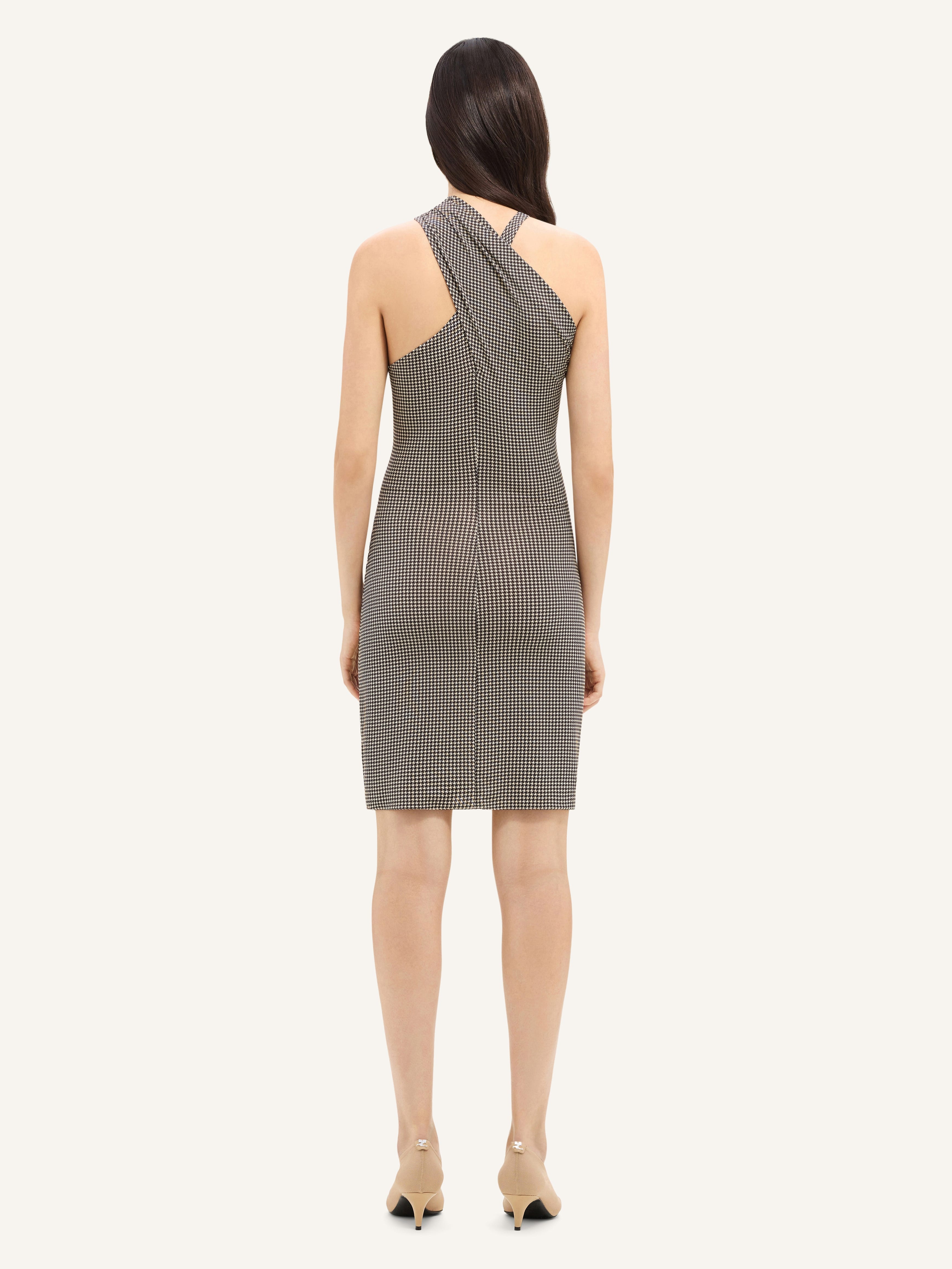 CRISS CROSS MINI JERSEY DRESS - 4