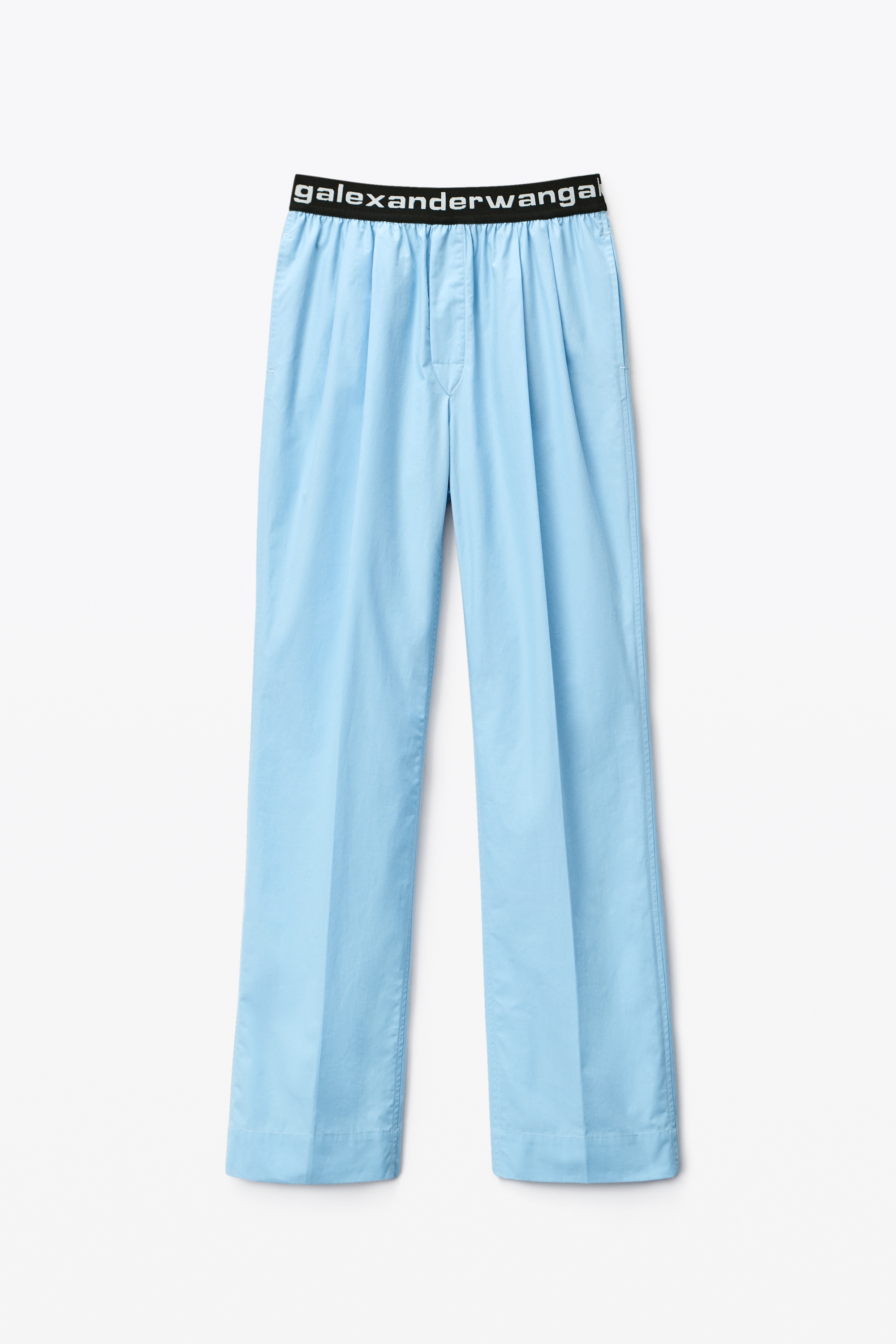 LOGO ELASTIC PLEATED PANT IN COTTON - 1