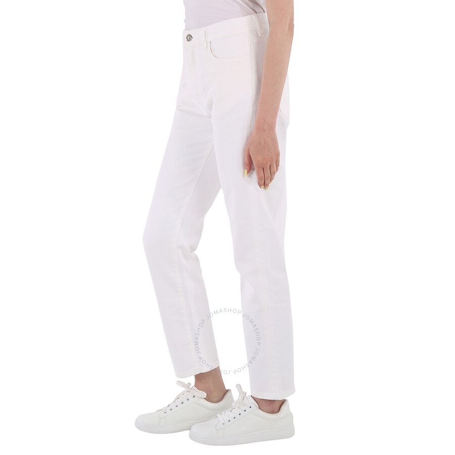 Moncler Ladies White Straight-Leg Trousers - 5