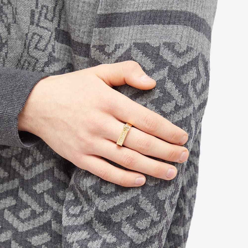 Versace Logo Medusa Text Logo Ring - 2