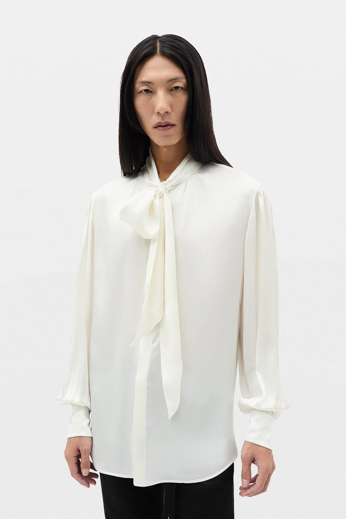 Runo Bow Tie Collar Shirt - 1