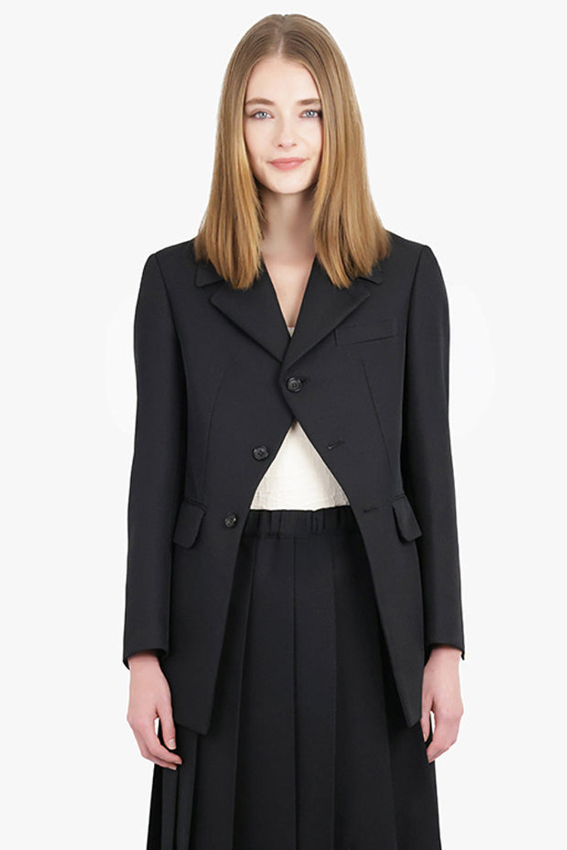 Comme Des Garçons SINGLE BREASTED COAT STYLE JACKET | BLACK outlook