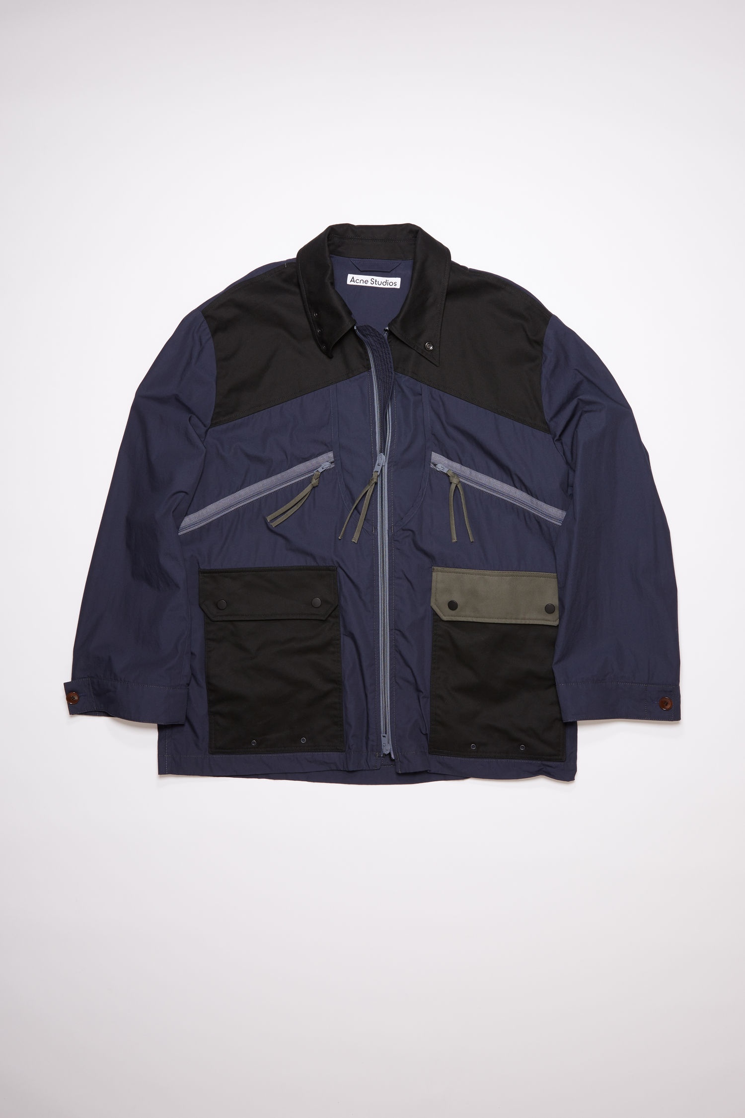 Casual cotton jacket - Navy/black - 5