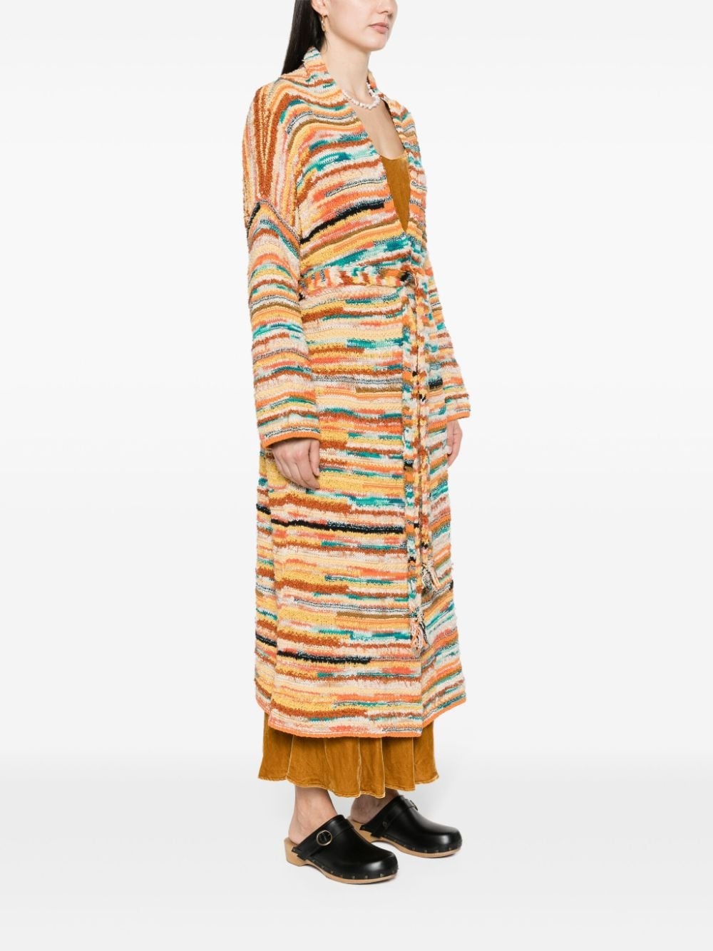Maduray patterned-intarsia coat - 3