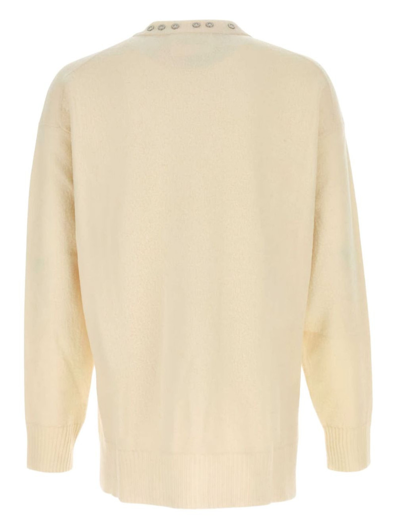 Jil Sander eyelet-detail crew-neck sweater outlook