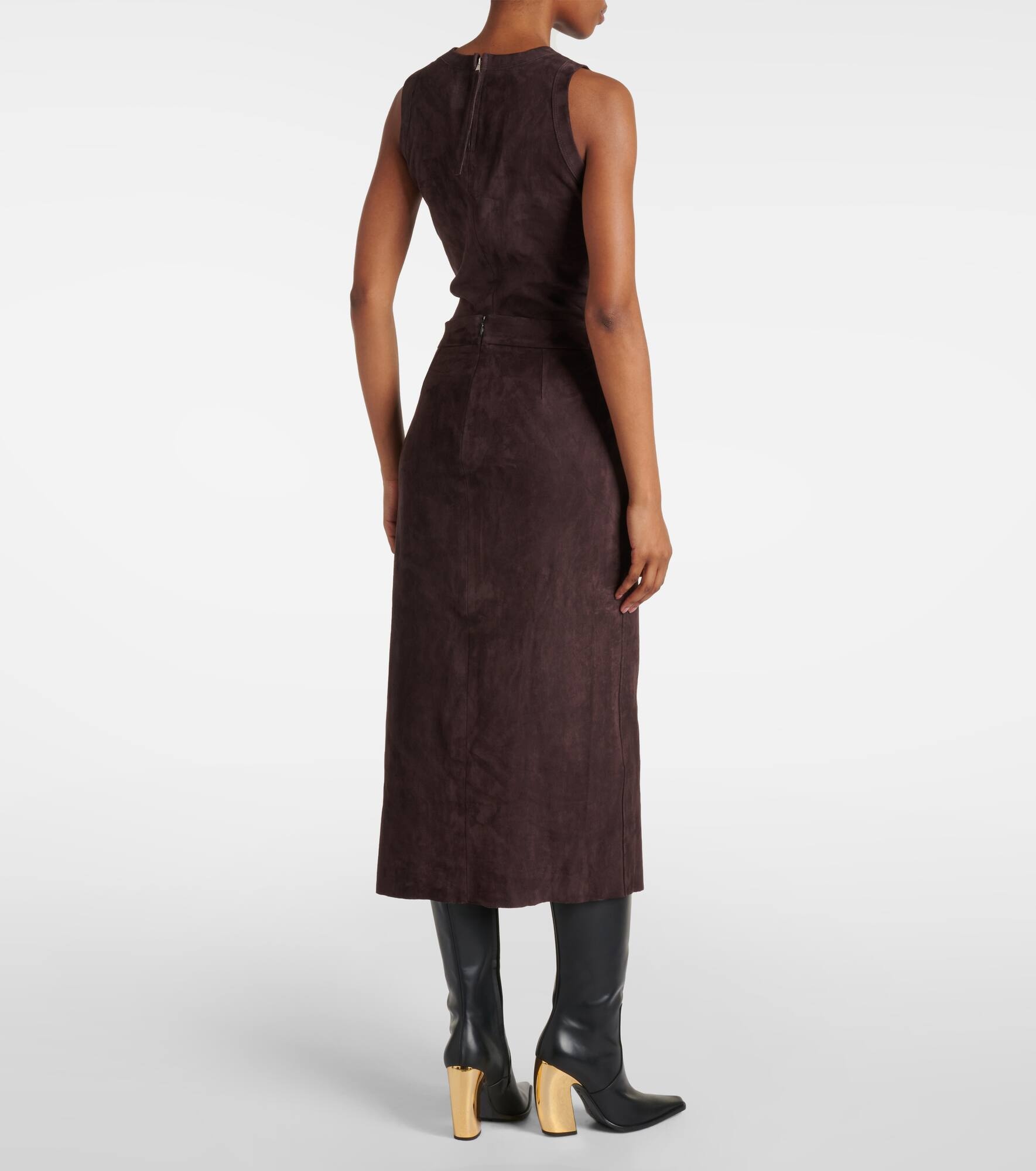 Taylor suede midi skirt - 3