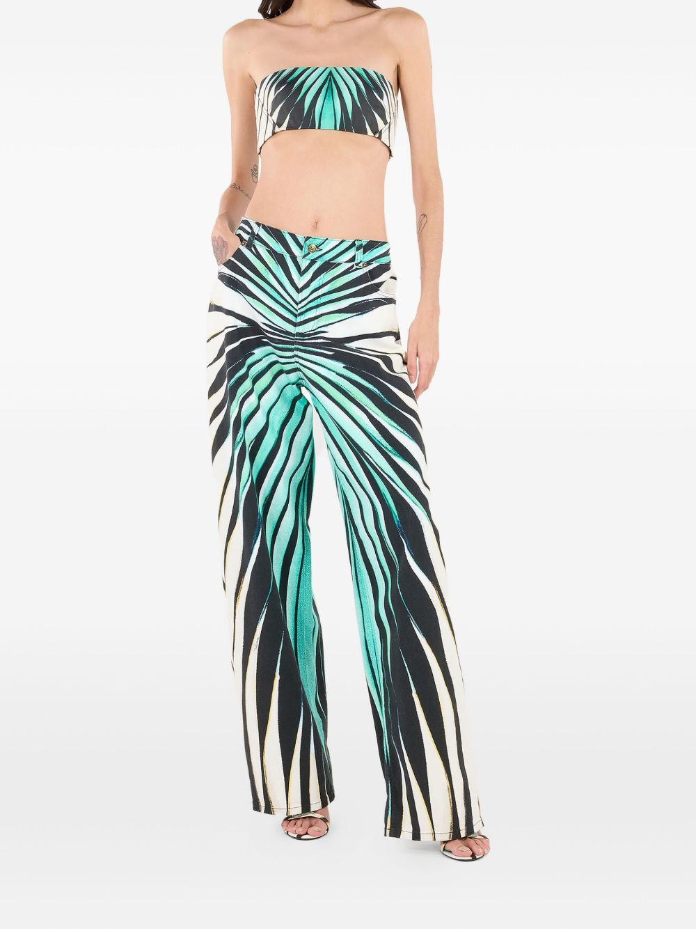 Ray of Sea-print trousers - 2