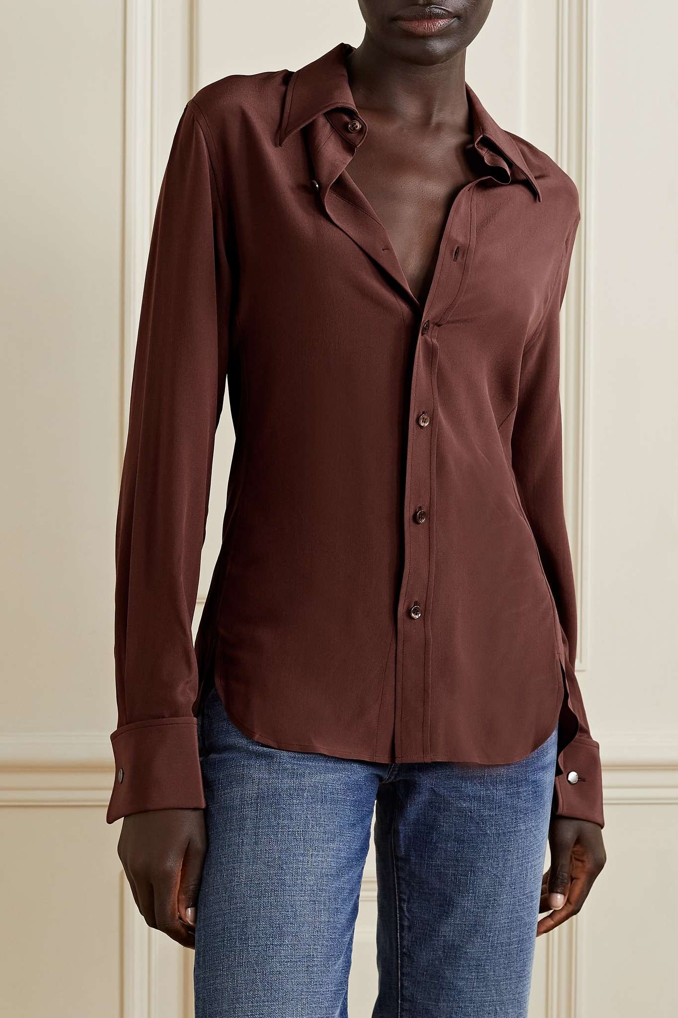 Silk-crepe shirt - 3