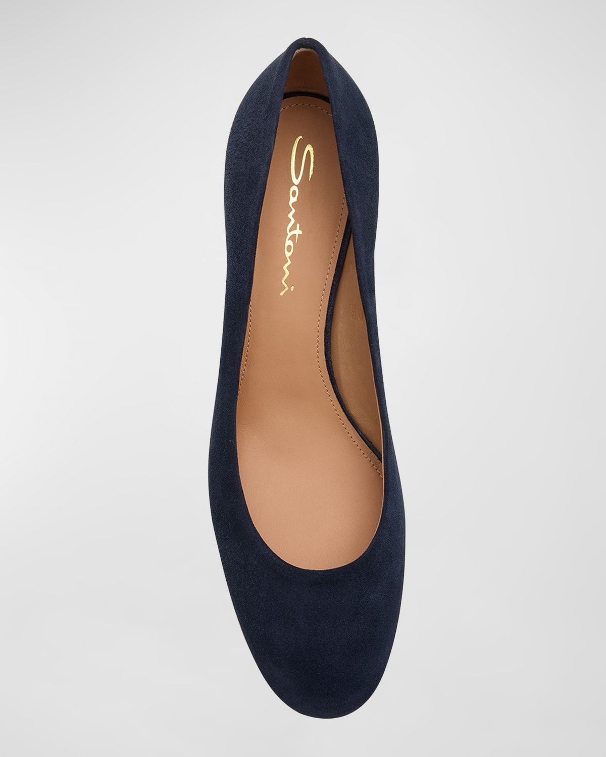 Suede Block-Heel Pumps - 4