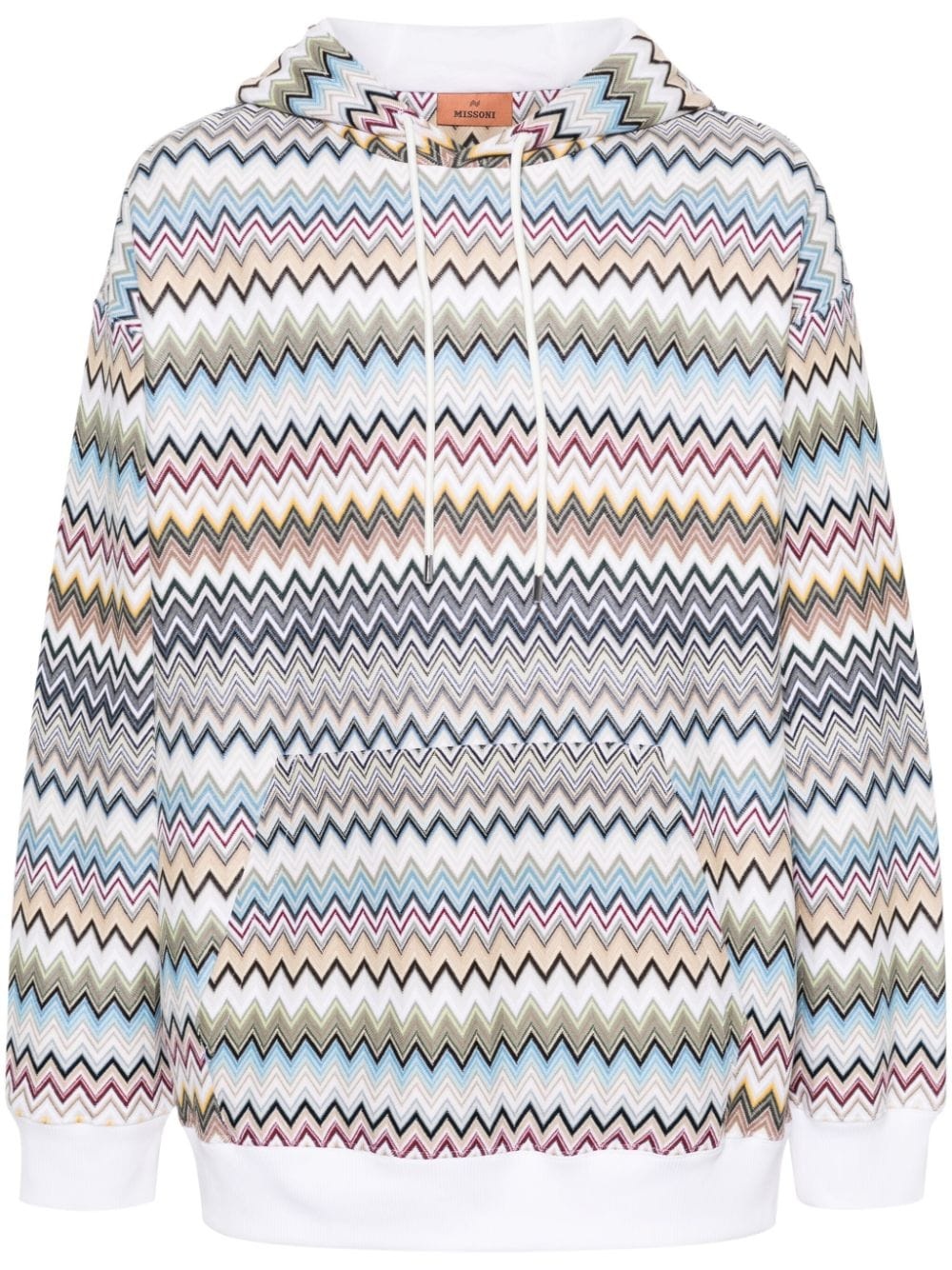zigzag cotton hoodie - 1
