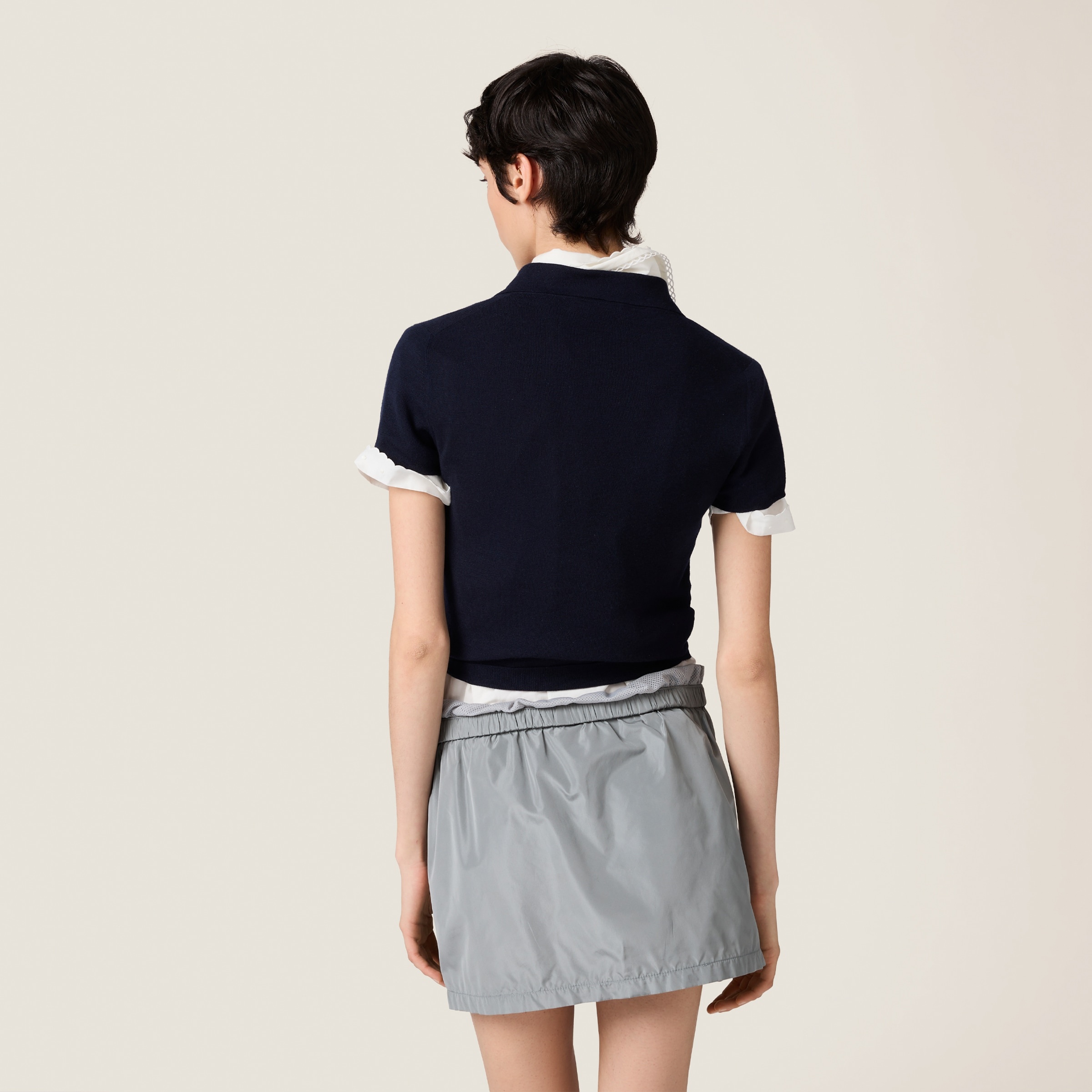 Technical silk miniskirt - 3