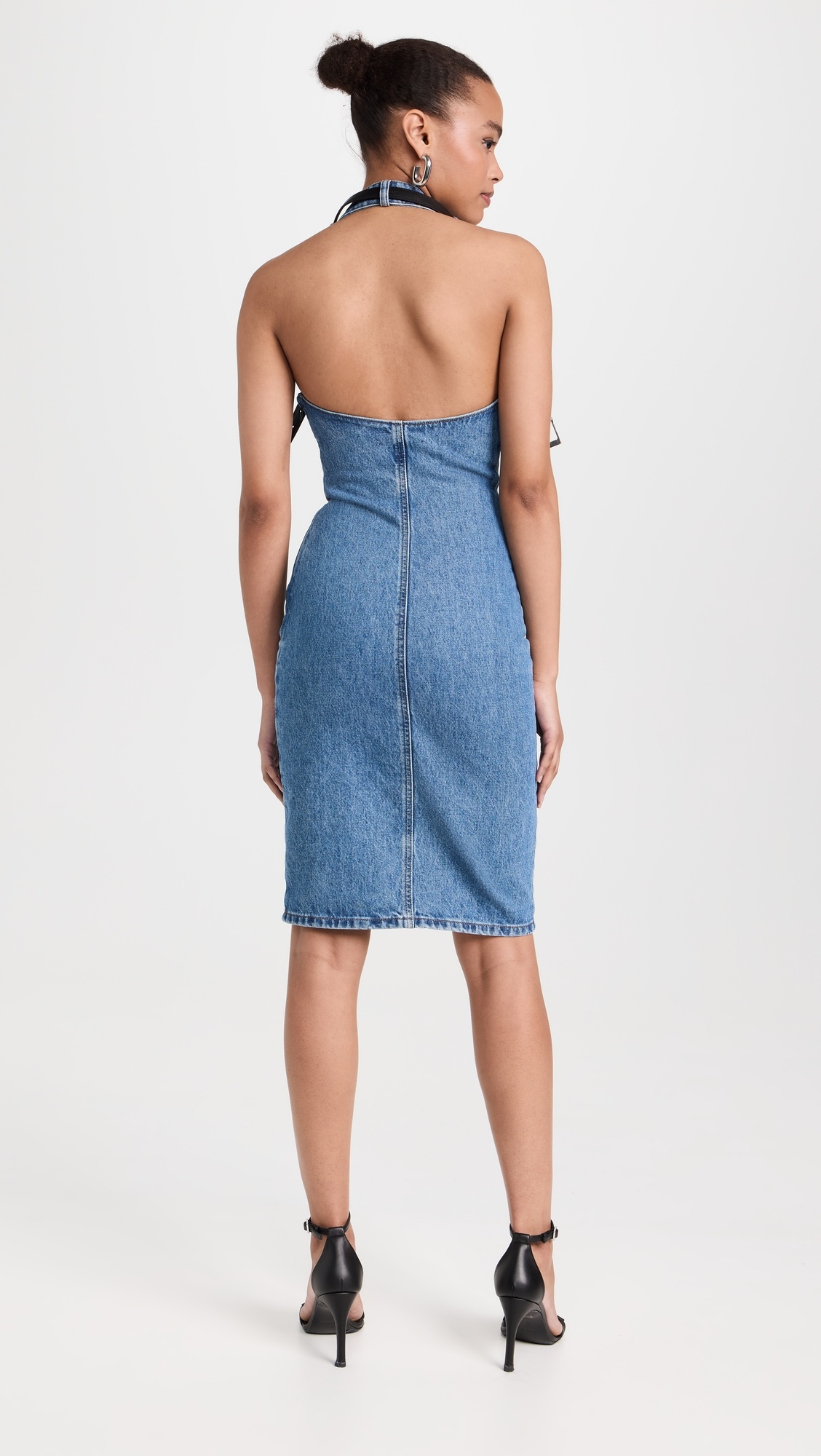 【関税込み】COPERNI 'Belt Halter Neck' dress Coperni Belt Halter Neck Dress - Washed Blue | Garmentory