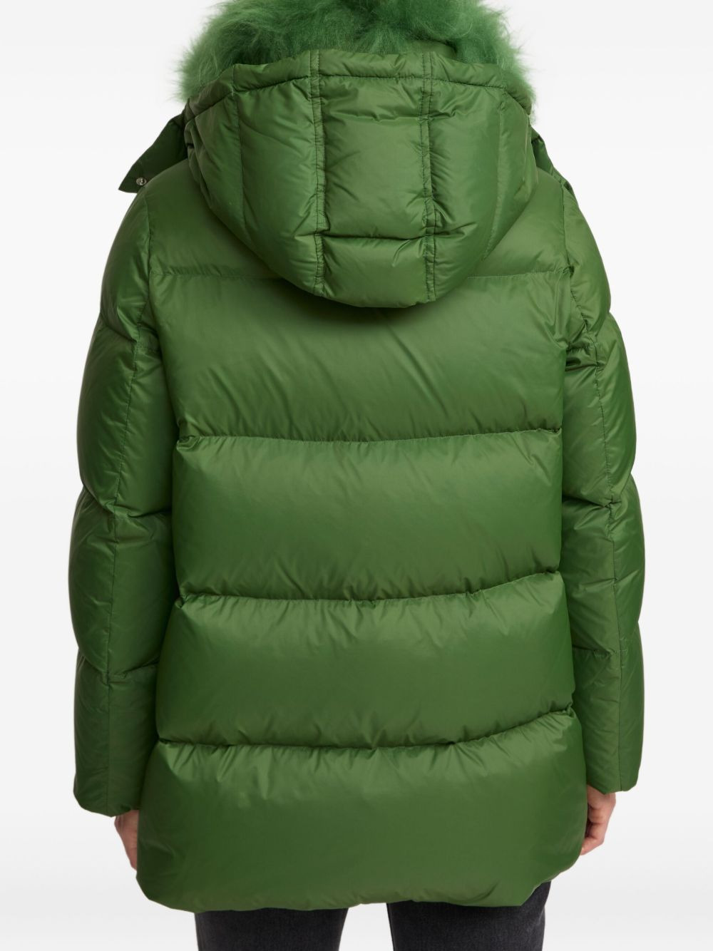 lambshearling-collar down coat - 4
