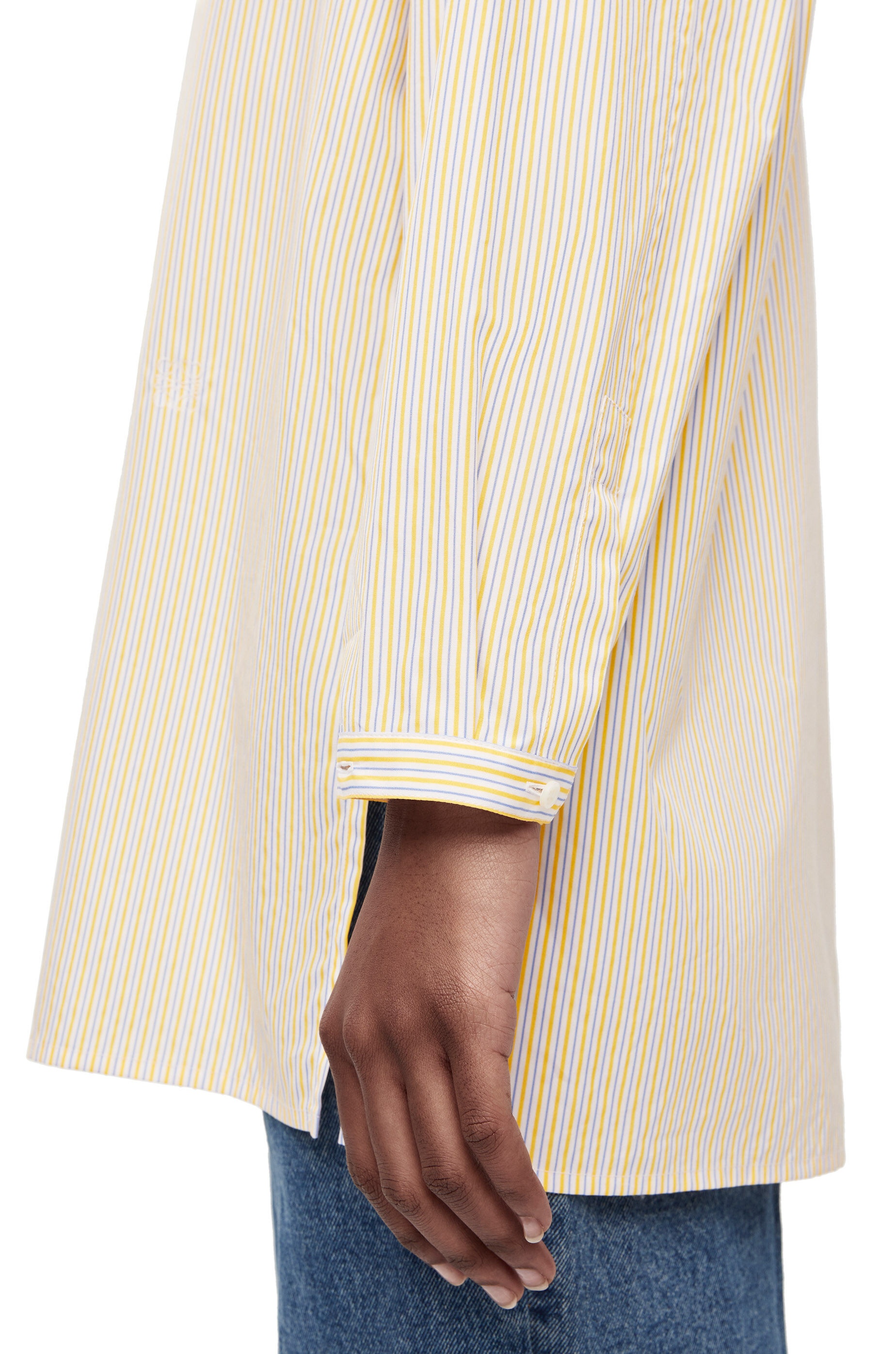 Deconstructed shirt in striped cotton - 7