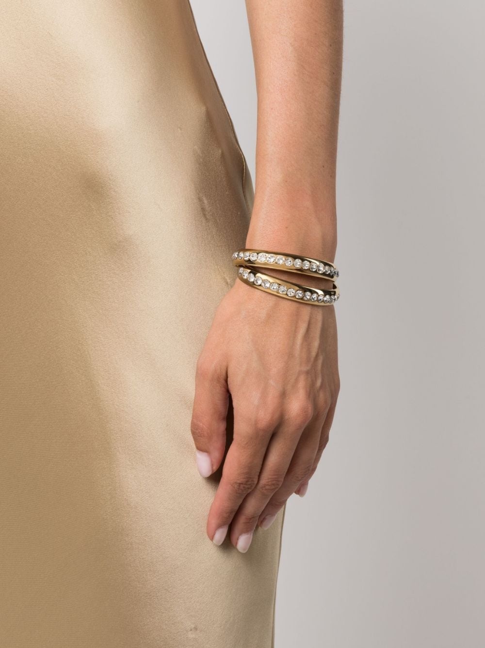 【Amina Muaddi】 Jahleelクリスタル-embellished bangle Amina Muaddi Jahleel crystal-embellished cuff bracelet