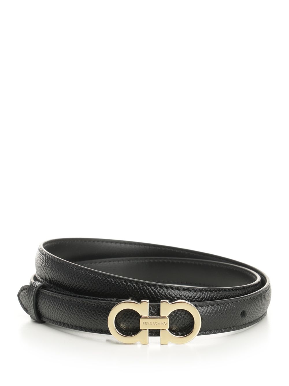 Gancino Mediterraneo Leather Belt Adjustable Belt 1,5cm Belts Black - 1