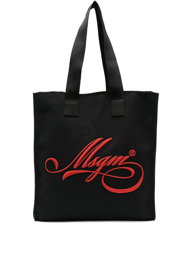 medium logo-embroidered tote bag 1