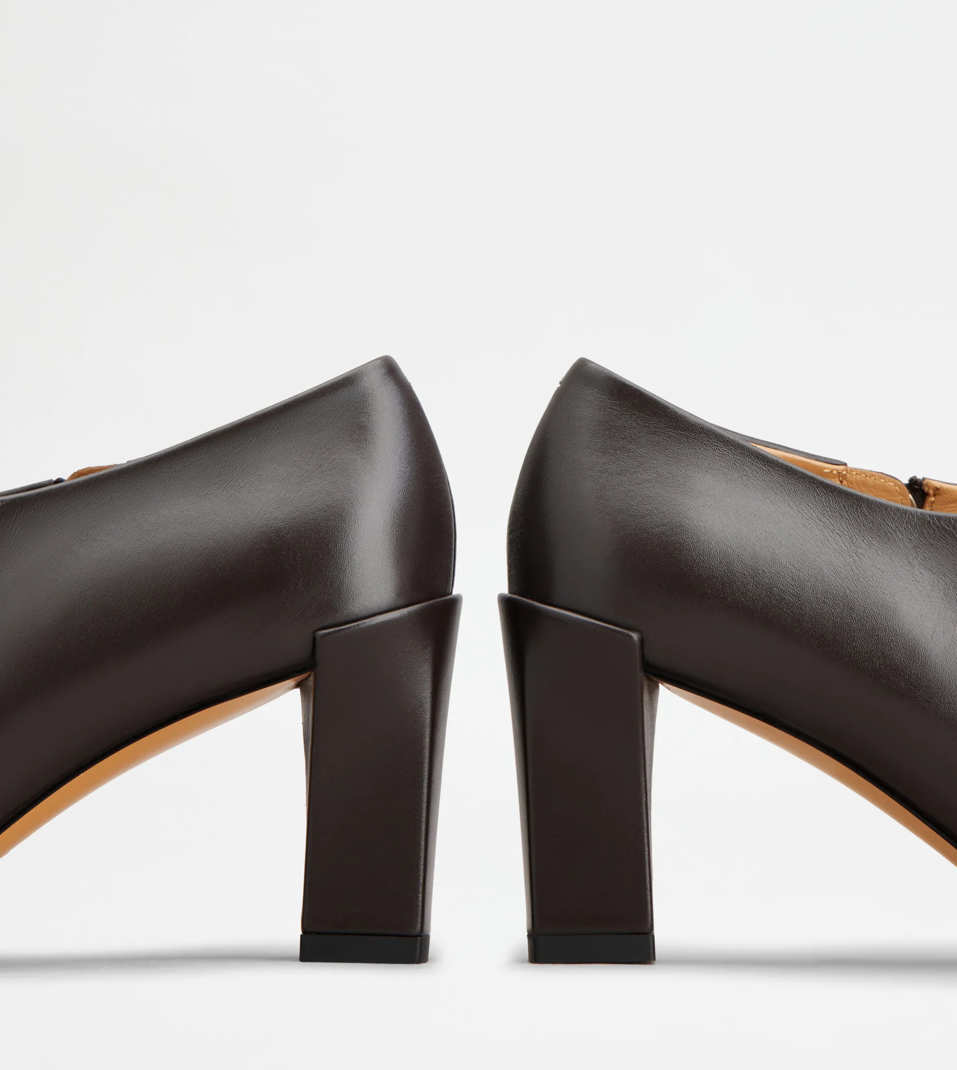 ANKLE BOOTS IN LEATHER - BROWN - 4