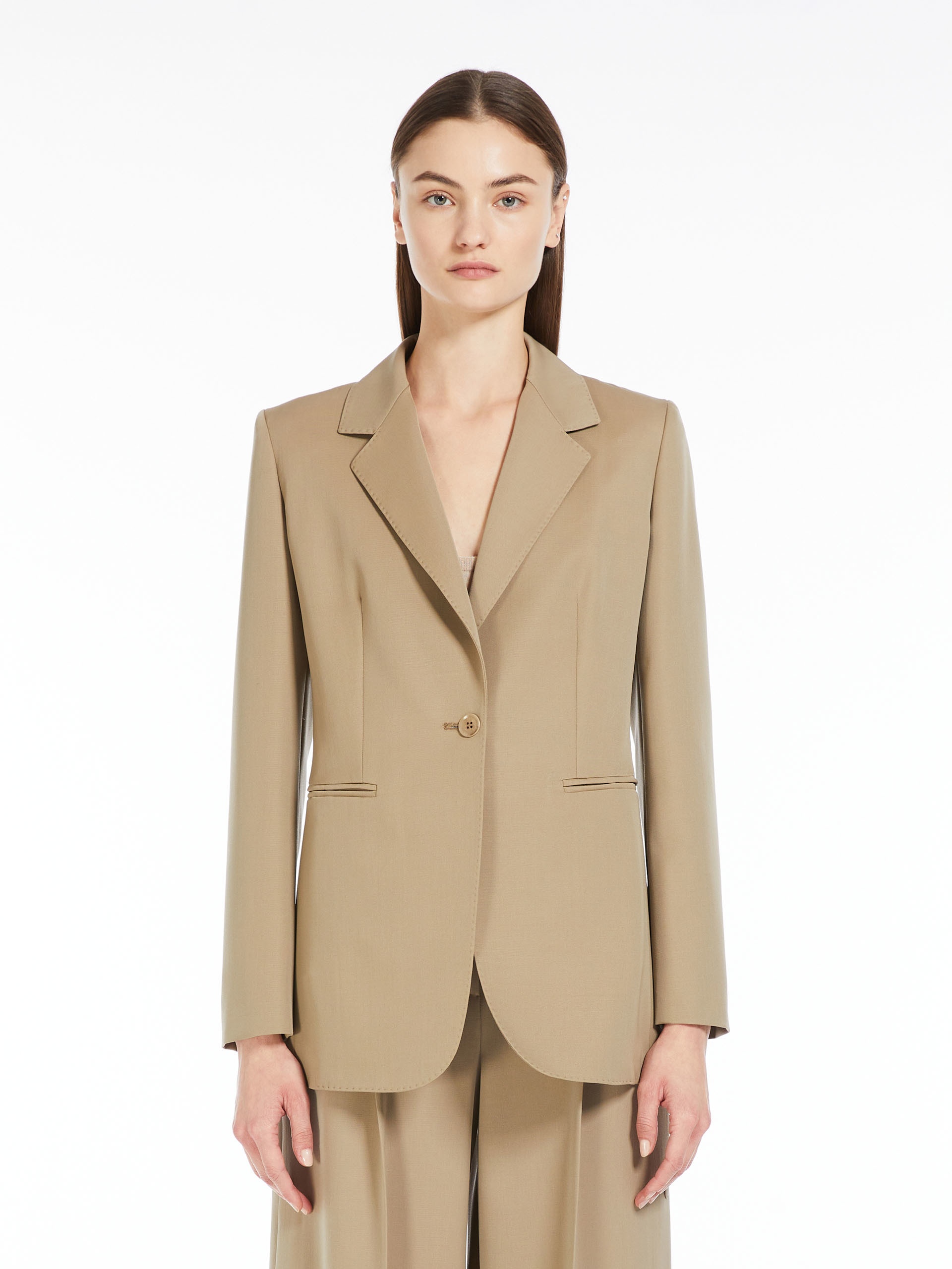 SANDALO Wool and mohair semi-fitted blazer - 3