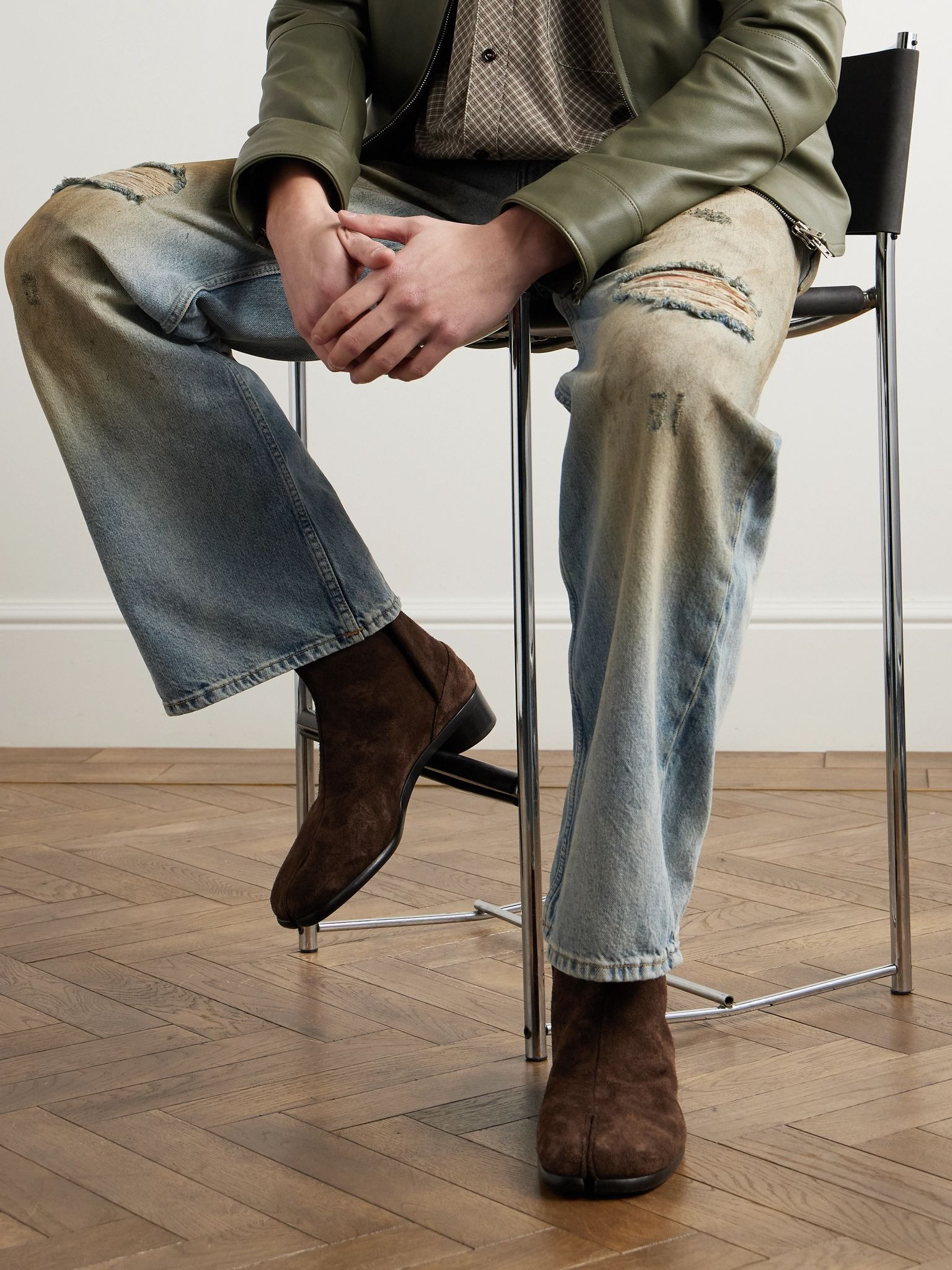 Tabi Suede Boots Brown - 2