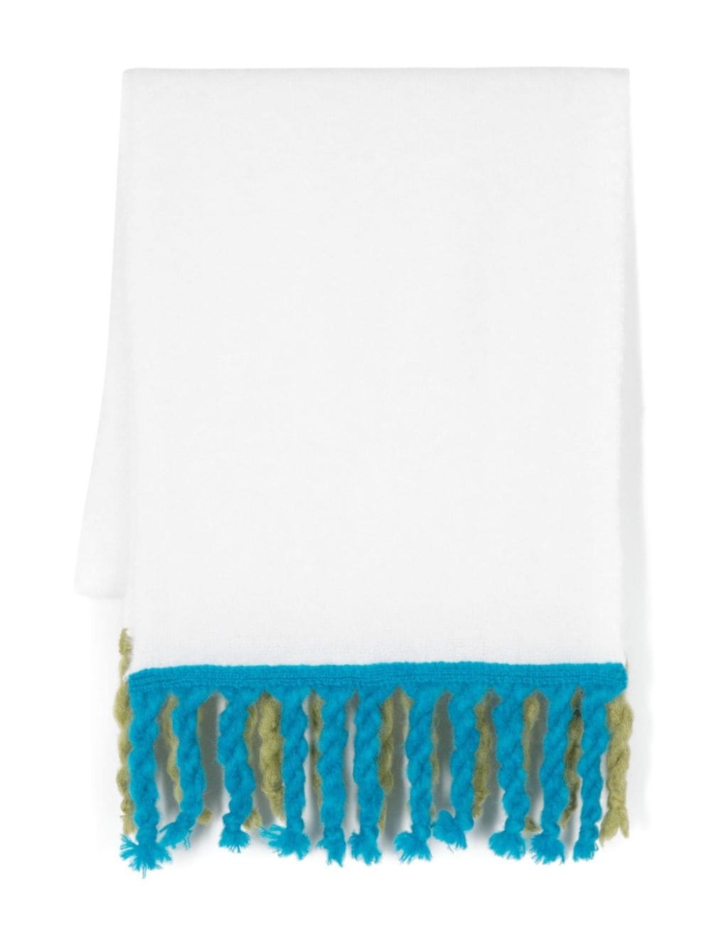 knitted fringed scarf - 1