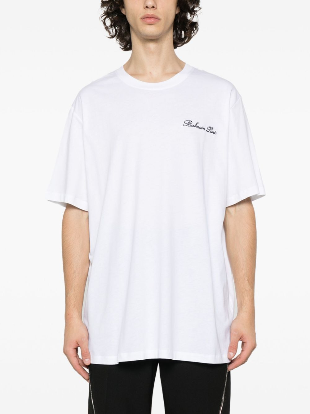 Balmain Men Cotton Signatured T-Shirt - 3