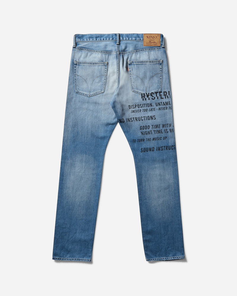 Hysteric Glamour Men's Slash Type Logo Jeans Indigo outlook